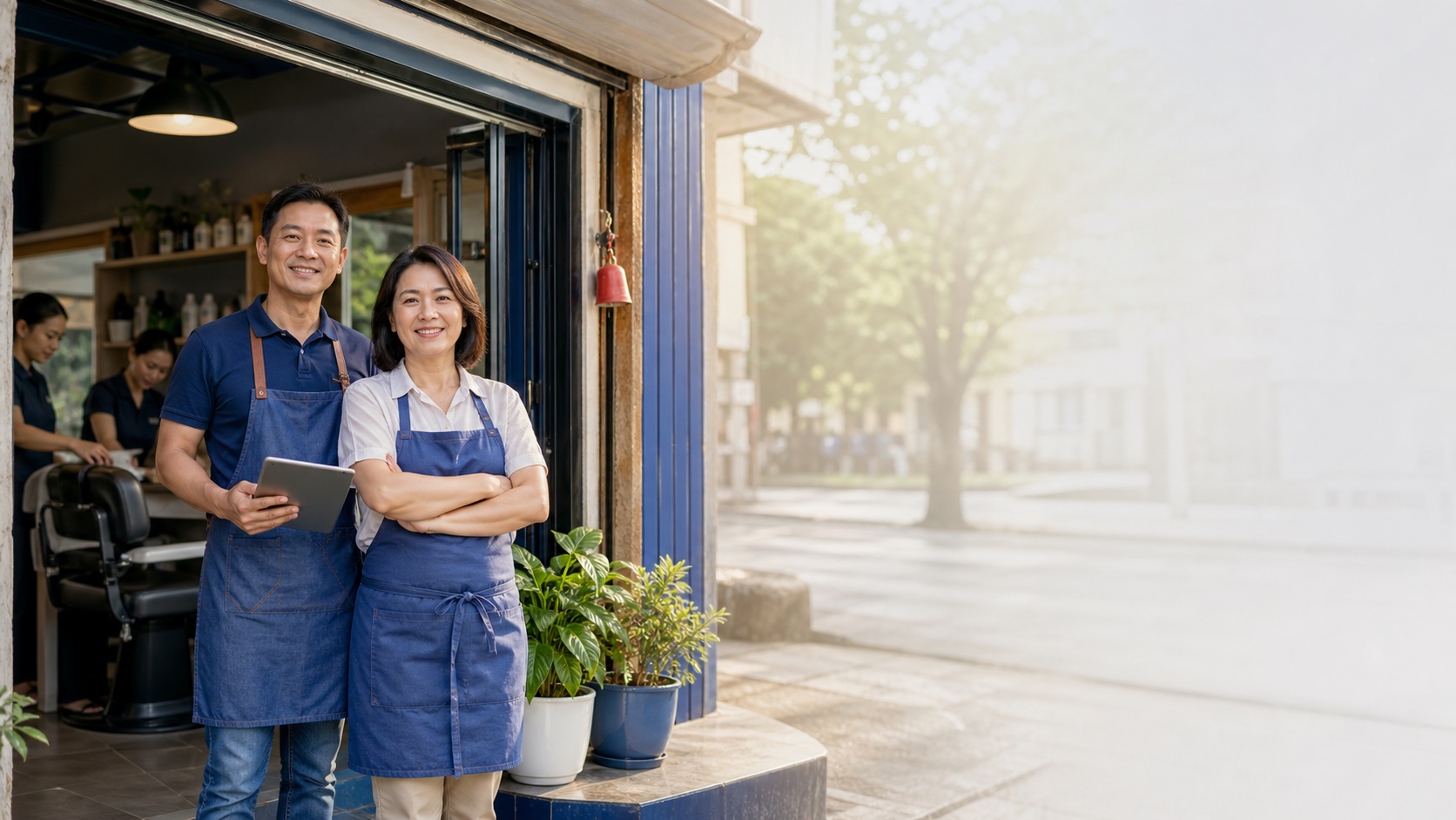 Customer booking a local service from a phone